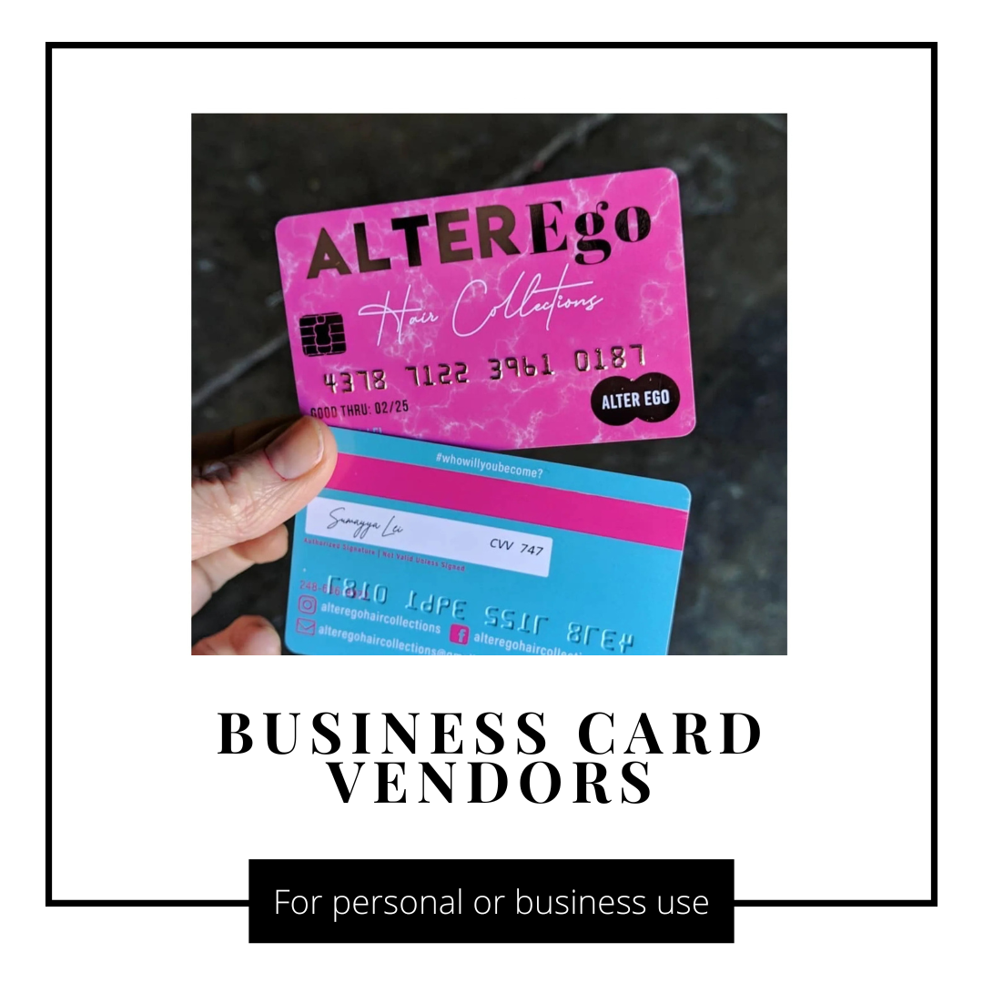 BUSINESS CARD & THANK YOU CARD VENDORS